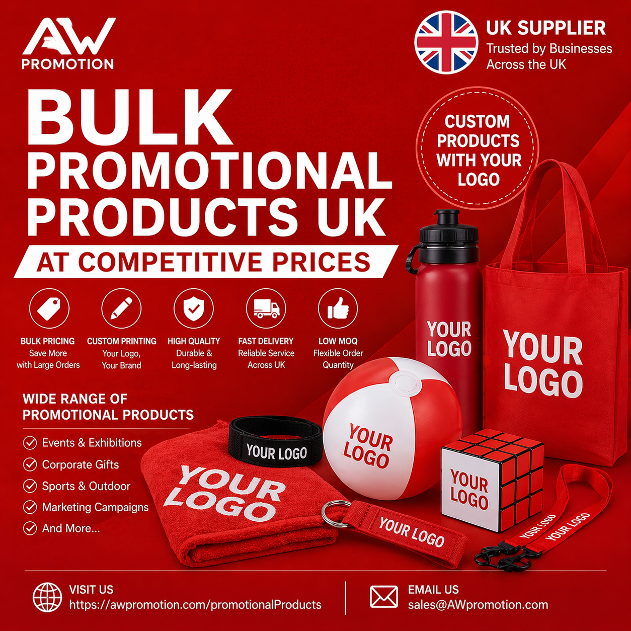 Bulk Promotional Products UK at Competitive Prices - AWpromotion.com
