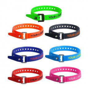 Branded Plastic Ski Straps - Aluminum Buckle Straps wit...